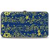 Buckle-Down Designs Hinged Wallet HARMONY BALANCE LIFE Icons Collage Blue/Yellow