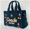 Disney x COACH Borsa COACH Disney Mickey CAM70 nera a tracolla a 2 vie nuova dal Giappone