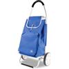 Amig - Carrello della spesa a 2 ruote - Borsa regolabile - Alluminio leggero - Carico massimo 15 kg - Capacità 50 l - Dimensioni: 95 x 45,5 x 12 cm - Colore: Blu