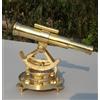 Bussola vintage ottone teodolite alidade transito telescopio riproduzione antica