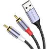 Does not apply Cavo Audio Da USB a RCA, Convertitore Di Cavo Audio Stereo a Y, Adattatore Da US