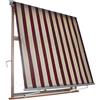 VERDELOOK Milos, Tenda Sole a Caduta Braccetti 80 cm, 3 x2,45m beige / bordeaux