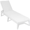 Toomax Numana Lettino prendisole Bianco Sdraio reclinabile 4 posizioni effetto Rattan