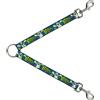 Buckle-Down Designs Dog Leash Splitter Ghost BOO! Blue/Multi Color