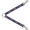 Buckle-Down Designs Dog Leash Splitter Colorado PARKER Flag Blue/White/Red/Yellow