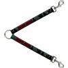 Buckle-Down Designs Dog Leash Splitter ZOMBIE KILLER Zombie March Green/Red/Black