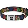 Justice League Dog Collar JLDA-JUSTICE LEAGUE OF AMERICA Badge Black/White/Red/Blue JUSTICE LEA