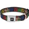 Justice League Dog Collar JLDA-JUSTICE LEAGUE OF AMERICA Badge Black/White/Red/Blue JUSTICE LEA