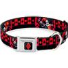 Harley Quinn Dog Collar JKG-Harley Quinn Diamond Full Color Black/Red HARLEY QUINN Bomb Poses