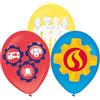 Amscan 9912972 - Palloncini in lattice con licenza ufficiale Fireman Sam, 28 cm, confezione da 6