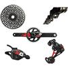 SRAM X01 Eagle BB30 170 Group - Corona a 32 Denti, 10-50 Denti, Colore: Nero/Rosso