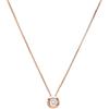 Collana oro rosa 18kt catenina veneziana punto luce diamante naturale 0,03 ct
