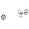 Orecchini punto luce cipollina diamante naturale ct tot 0,04 oro bianco 18 KT