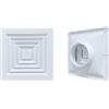 Per Coperchio Ventilatore Scarico Bagno 30x30cm Griglia Diffusore Plastica