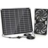 Kit Ventilatore per solare 15W 12V DC Ventilatori Doppio Scarico per Serra per