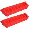 2 PCS Mangiatoia Per Pulcini Uccelli Domestici Porta Cibo Gabbia