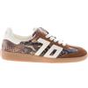 BACK 70 scarpe donna Sneaker Cloud pelle stampa rettile e camoscio Marrone latte