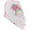Fazzoletto Quadrato In Cotone Bianco Assortito Da 10 Pezzi. Fazzoletto Con