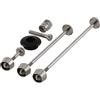 Pitlock Set 02 Front Wheel, Rear Wheel, Seat Post & Ahead Headset System Black