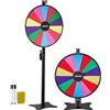 VEVOR Ruota dei Premi Girevole da 610 mm, Ruota Girevole a 14 Slot con Supporto, Altezza Regolabile, Roulette Win Fortune con Cancellabile a Secco e 2 Pennarelli, 6 Colori, per Feste, Pub, Carnevale