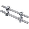 Sunny Health & Fitness Set Barre Manubri Cromate Filettate 36 cm | Compatibile con Dischi da 2,5 cm, Finitura Cromata, Regolabile, Sollevamento Pesi, Bodybuilding, Capacità 50 kg