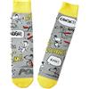 Hallmark Peanuts Snoopy - Calzini con Arachidi da Regalo, Motivo: Snoopy, Colore: Grigio, Giallo