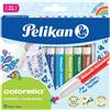 Set Pennarelli, per Tessuto, Colorella Textile, Kit 12 Colori, Punta Media, per