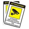 Andchi 2 pezzi Cartello area videosorvegliata - Telecamera videosorveglianza per