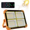 FARO SOLARE 120W A LED CON PANELLO FARETTO PORTATILE POWER BANK RICARICABILE