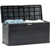 Toomax Multibox Woody's 280L Baule da esterno Antracite per giardino 117x45x56h