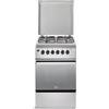 De Longhi Cucina gas 4 zone Forno elettrico DL 554 EX2 Inox (50x50x84cm)