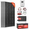 Kit Solare Off-Grid 800W 12V con Batteria LiFePO4 300Ah MPPT 60A Inverter 2000W