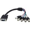 Startech.Com Cavo adattatore Video Coassiale Hd15 Vga Bnc Rgbhv 0,3m VGABNCMF1
