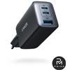 Anker Caricabatterie USB C Anker per smartphone tablet 65W 3 porte 735 Nano II nero