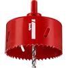 kwb sega a tazza bimetallica HSS Ø 83 mm con dentatura progressiva variabile, alta precisione, codolo esagonale, profondità di taglio 38 mm e punta centrale