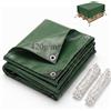 Telo Impermeabile Esterno 4X4M 420 G/M² Con Rinforzato Occhielli,Tendone Ombregg