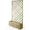 VERDELOOK Fioriera Garden large con vasca in legno impregnato, 90x40x180 cm