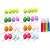 Kit fai da te per 32 decorazioni per uova di Pasqua, uova artificiali