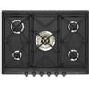 Smeg Piano cottura gas 5 zone COLONIALE SRV876AOGH Antracite (70cm)