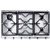 Smeg Piano cottura gas 5 zone CONTEMPORANEA SRV596GH5 Inox (90cm)