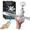 DUTRIEUX VENTILATORE SOFFITTO MURO CON TELECOMANDO 6 PALE 1 LUCE LAMPADA LED TRE VELOCITÀ