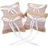 4 Pcs Cuscino Portafedi Tascabile Per Matrimoni Nuziali Anelli Nozze Cuscini
