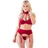 Cottelli Collection 221337033331 - Set reggiseno in velluto, colore: rosso, 236 g