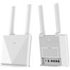 ZTE K20 Modem Router 4G LTE cat7 con SIM, WI-Fi dual-band AC1200, 4 Ethernet Ports, Connette fino a 64 Dispositivi, 2 antenne alto guadagno, alimentatore di rete, batteria backup (non incl.) [Italia]