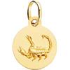 FMF Pendente Oro 18K 750 Mls. Oroscopo Scorpione Matizzato. 13MM.