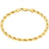 Nuragold 14K Oro Giallo 1.5mm-10mm Massiccio Taglio Diamante Collana Bracciale 7 " 7.5 "
