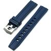 Dismay 20mm Curvo Blu Gomma Silicone Cinturino per 41mm Omega SEAMASTER Pro CVZ015753