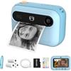 myFirst Camera Insta 20, Fotocamera Digitale a Stampa Istantanea per Bambini con Foto da 16MP, 1080p, Obiettivo Selfie, Stampa Illimitata, Scheda di Memoria fino a 32 GB Non Inclusa, Blu