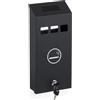 Relaxdays Posacenere da muro Porta mozziconi Contenitore cenere 1 kg Nero Ceneriera murale