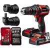 Einhell Trapano avvitatore a batteria TE-CD 18/45 3X-Li +22 2x2,0 Ah PXC (M0I)